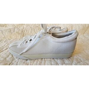 Rothy’s Womens The Lace Up Sneakers Tennis Shoe Bright White Size 11 Retail $149